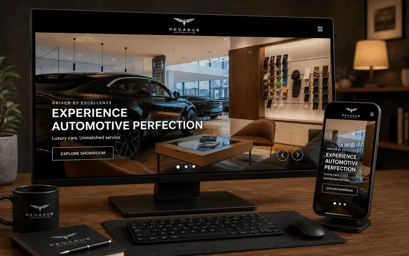 Pegasus Automotive Group website development portfolio